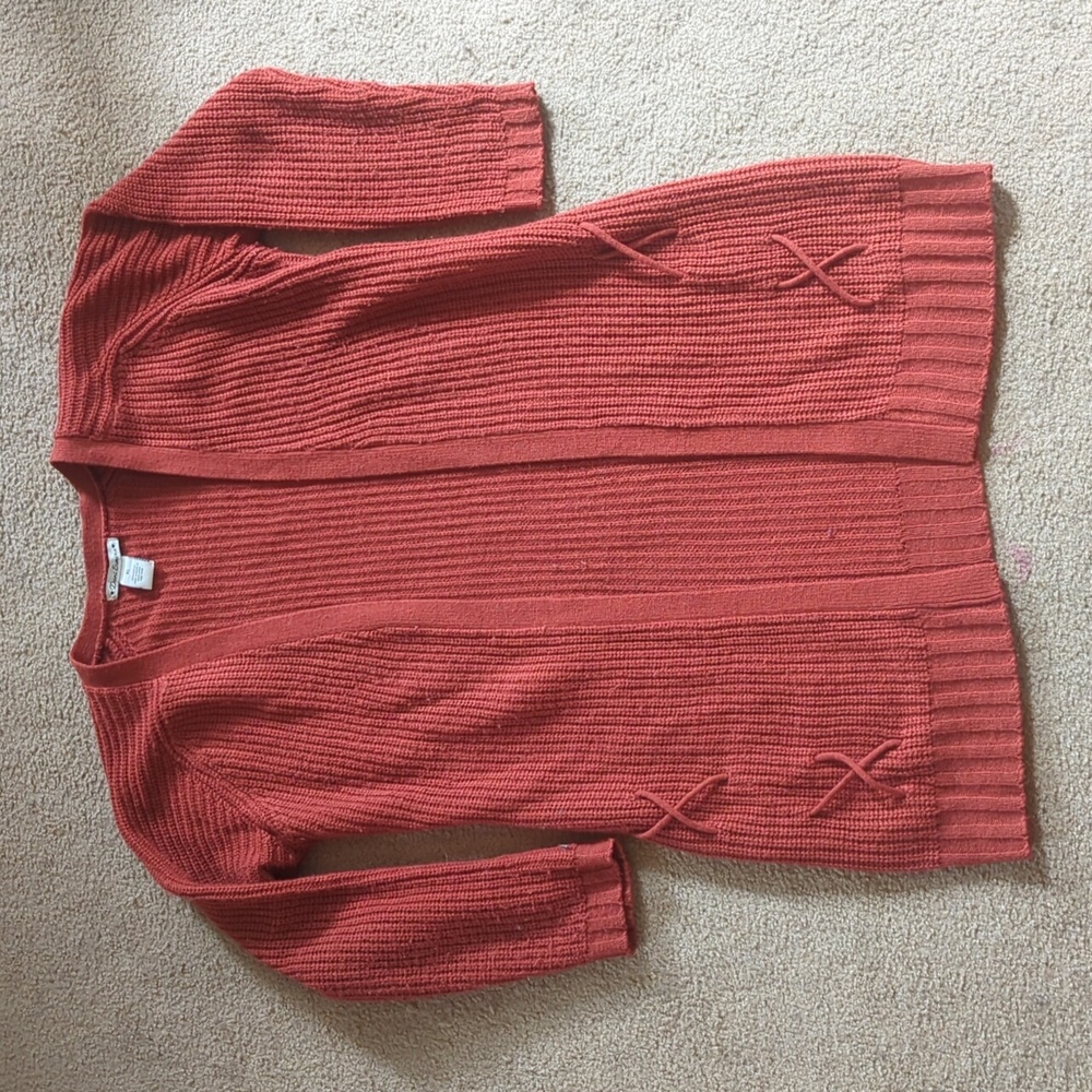 Orange Cardigan Sweater